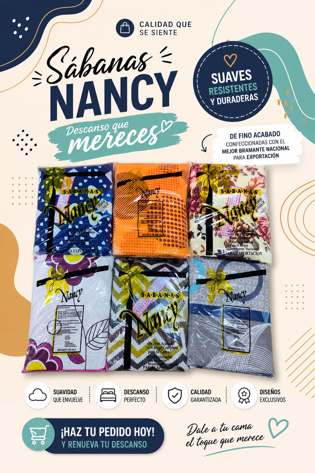 🔥 SÁBANAS NANCY de 2 PLAZAS