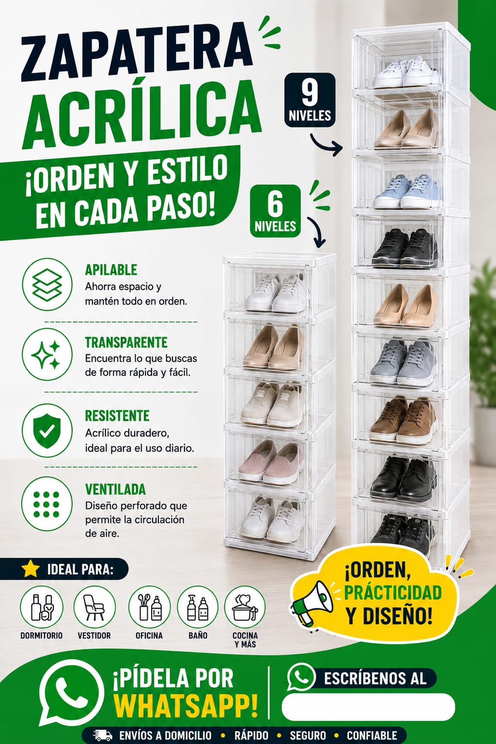 ✨ ¡ZAPATERA ACRÍLICA! ✨