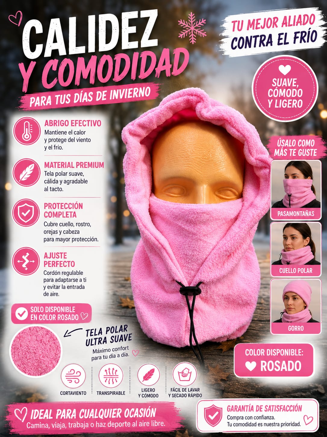 Pasamontañas / Cuello Polar Multifuncional🧣
