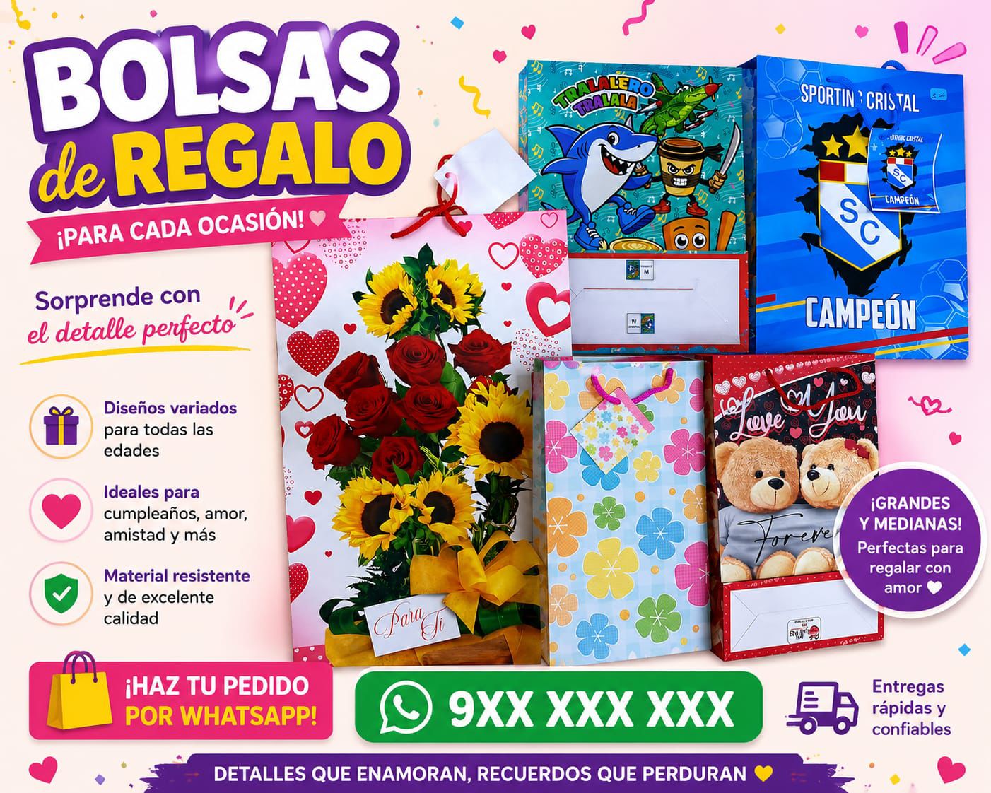 🎁✨ ¡BOLSAS DE REGALO PARA TODA OCASIÓN! ✨🎁