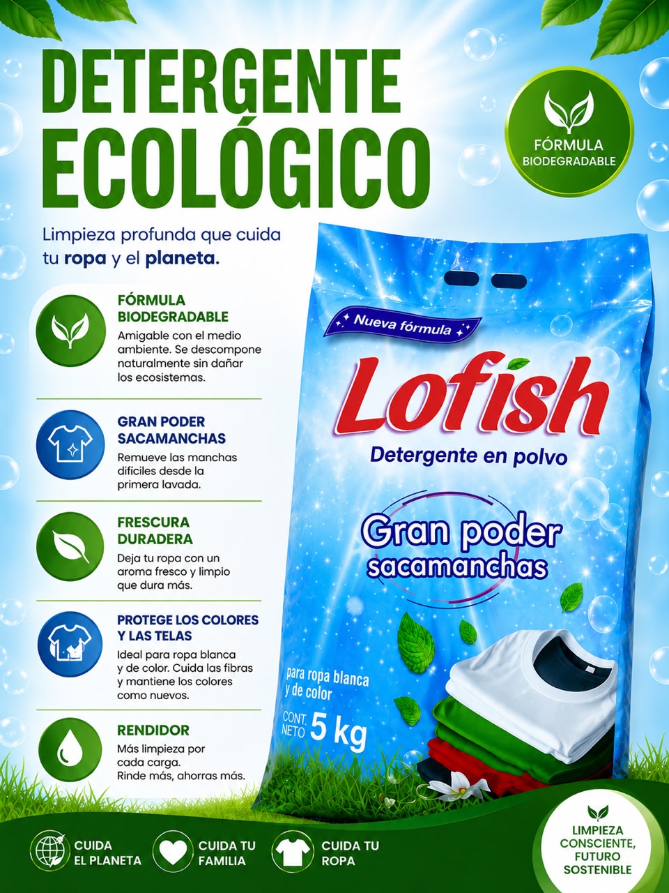✨ DETERGENTE ECOLÓGICO DE 5 KG. ✨