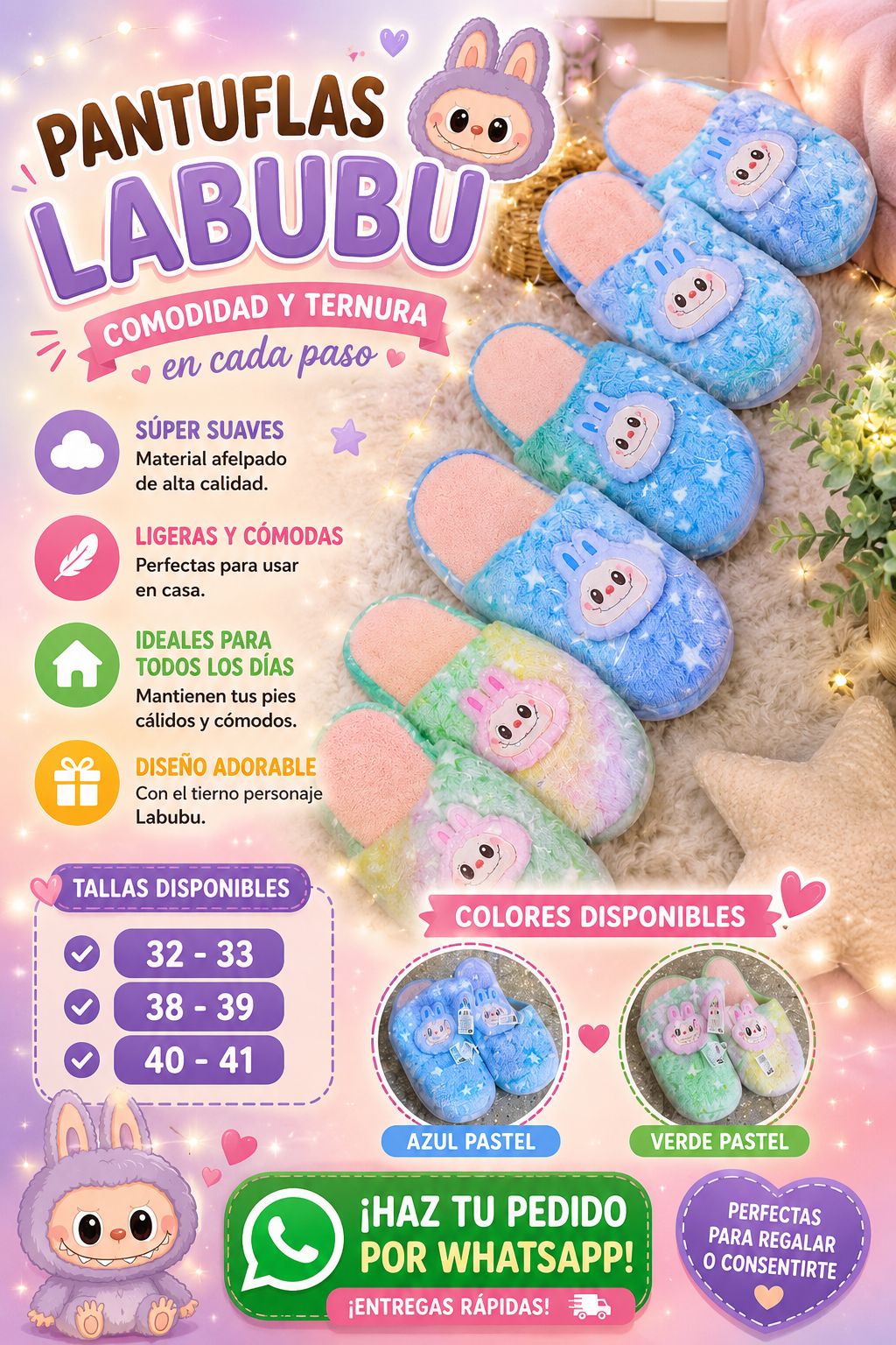 🐰✨ PANTUFLAS LABUBU ✨🐰