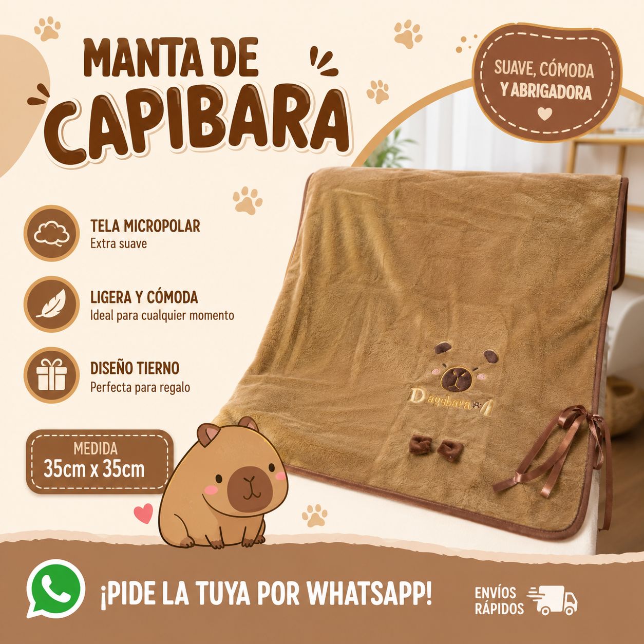 🦫 MANTA DE CAPIBARA 🦫