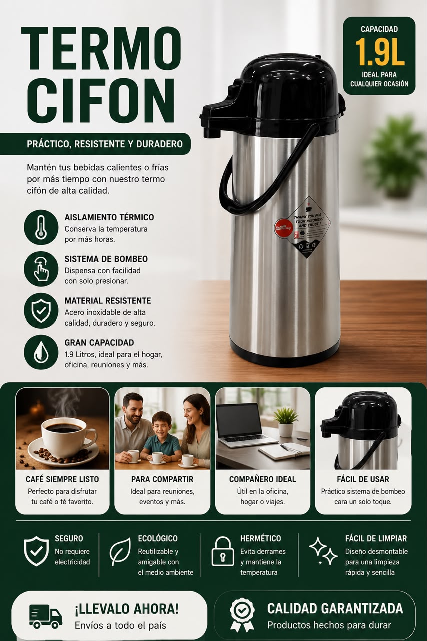 ✨ TERMO SIFÓN VACUUM DE1.9L ✨