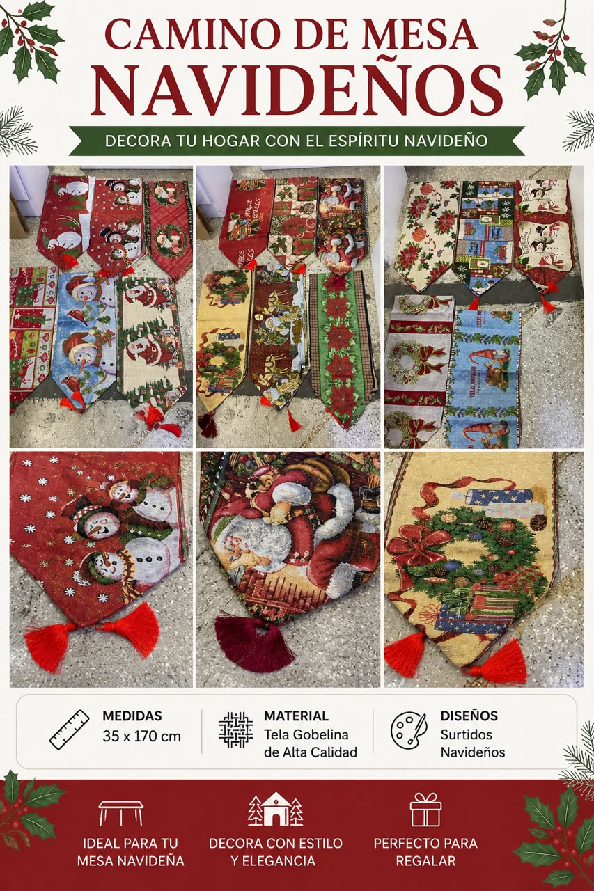🎄 CAMINOS DE MESA NAVIDEÑOS 🎄