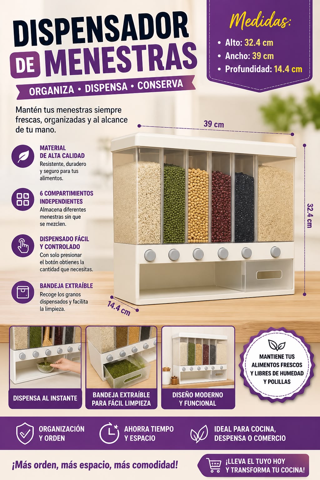 DISPENSADOR DE MENESTRAS