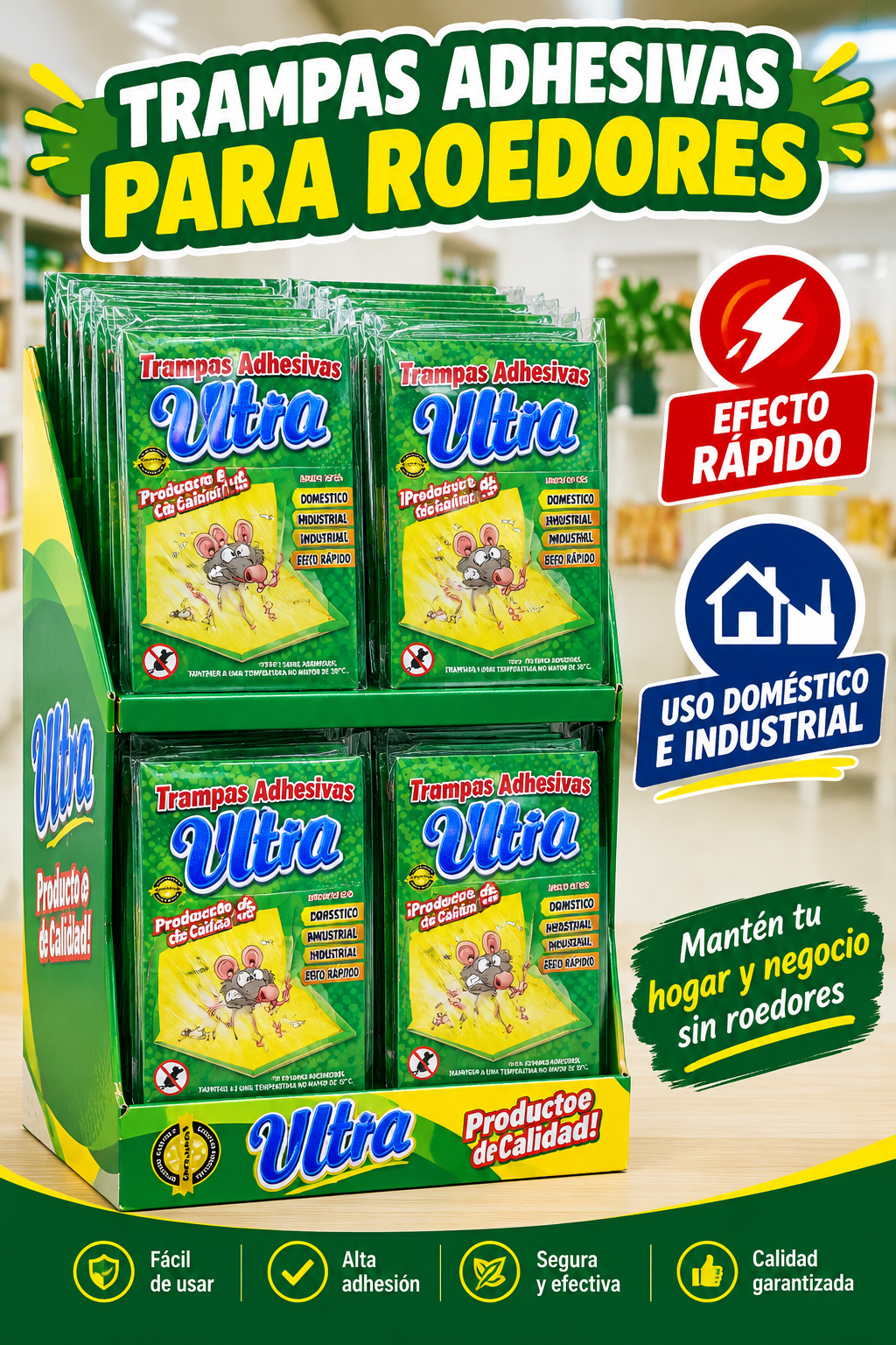 ✨ TRAMPAS ADHESIVAS ULTRA PARA ROEDORES ✨🐭